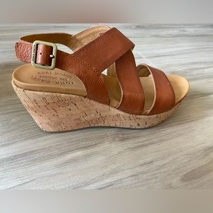 NEW Kork Ease leather upper platform wedge sandals size 10